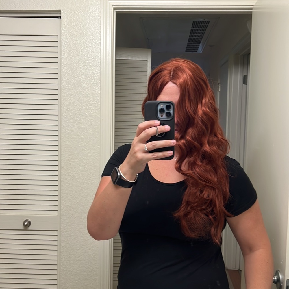 Long Red Auburn Wig Princess Fiona